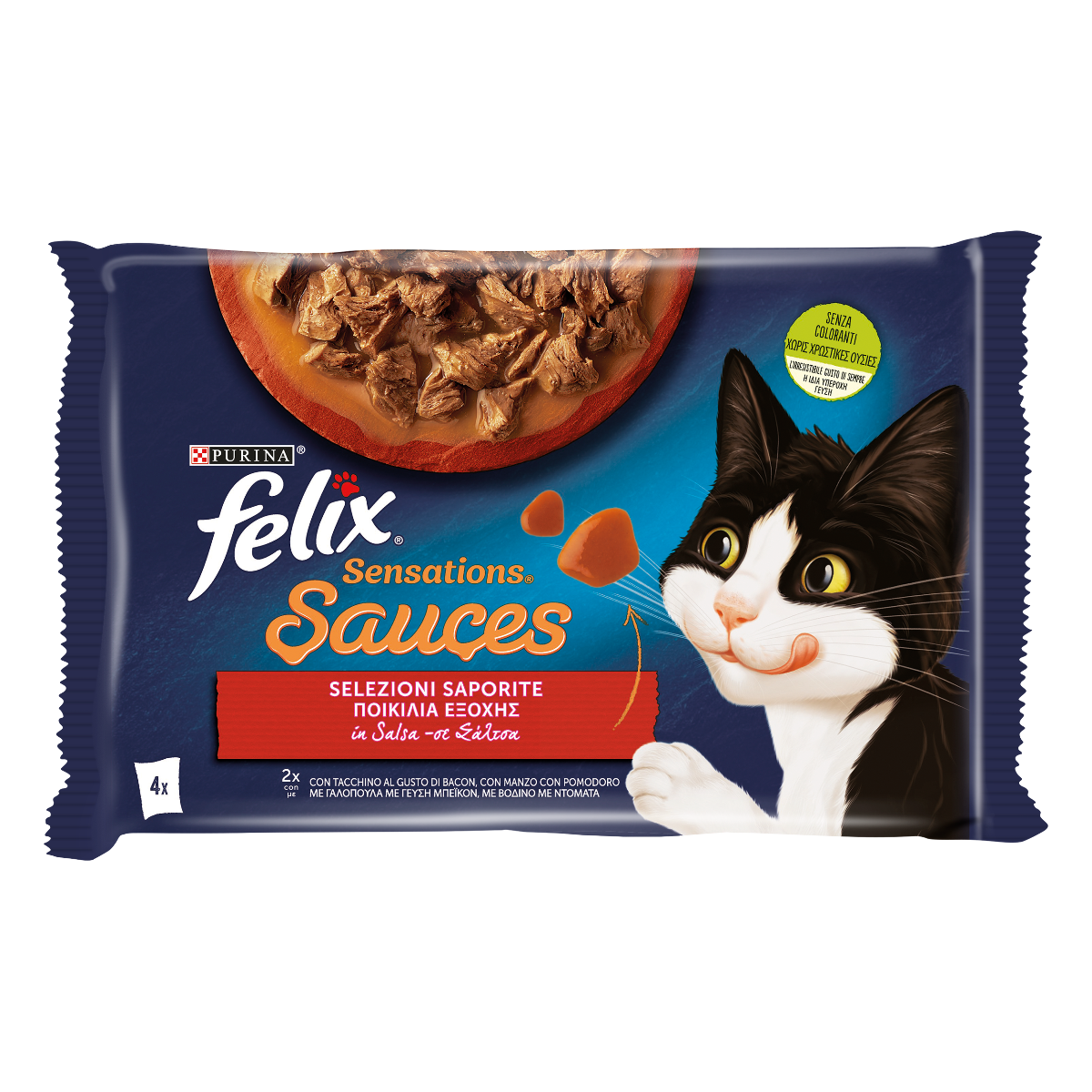 FELIX® Sensations Sauces Selezioni Saporite (Tacchino&bacon/manzo&pomodoro)