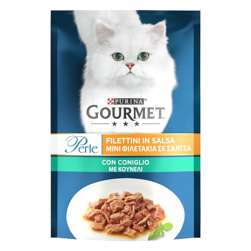 Gourmet perle gatto filettini in salsa con coniglio 85g | PURINA Shop 85 g