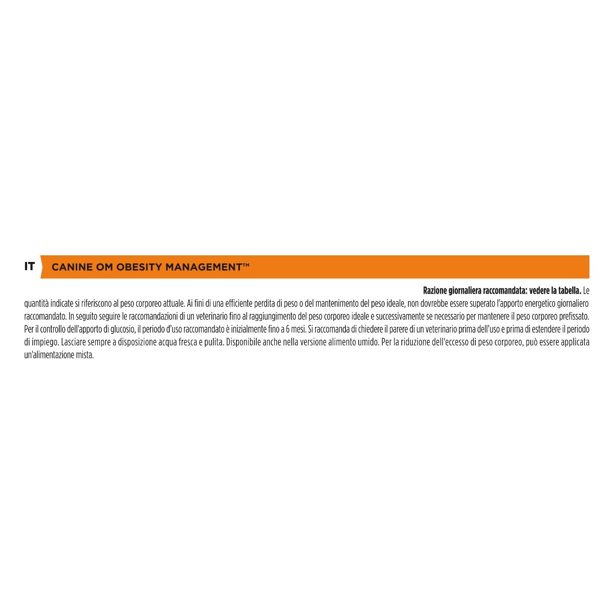 PURINA PRO PLAN® VETERINARY DIETS secco cane OM Obesity Management