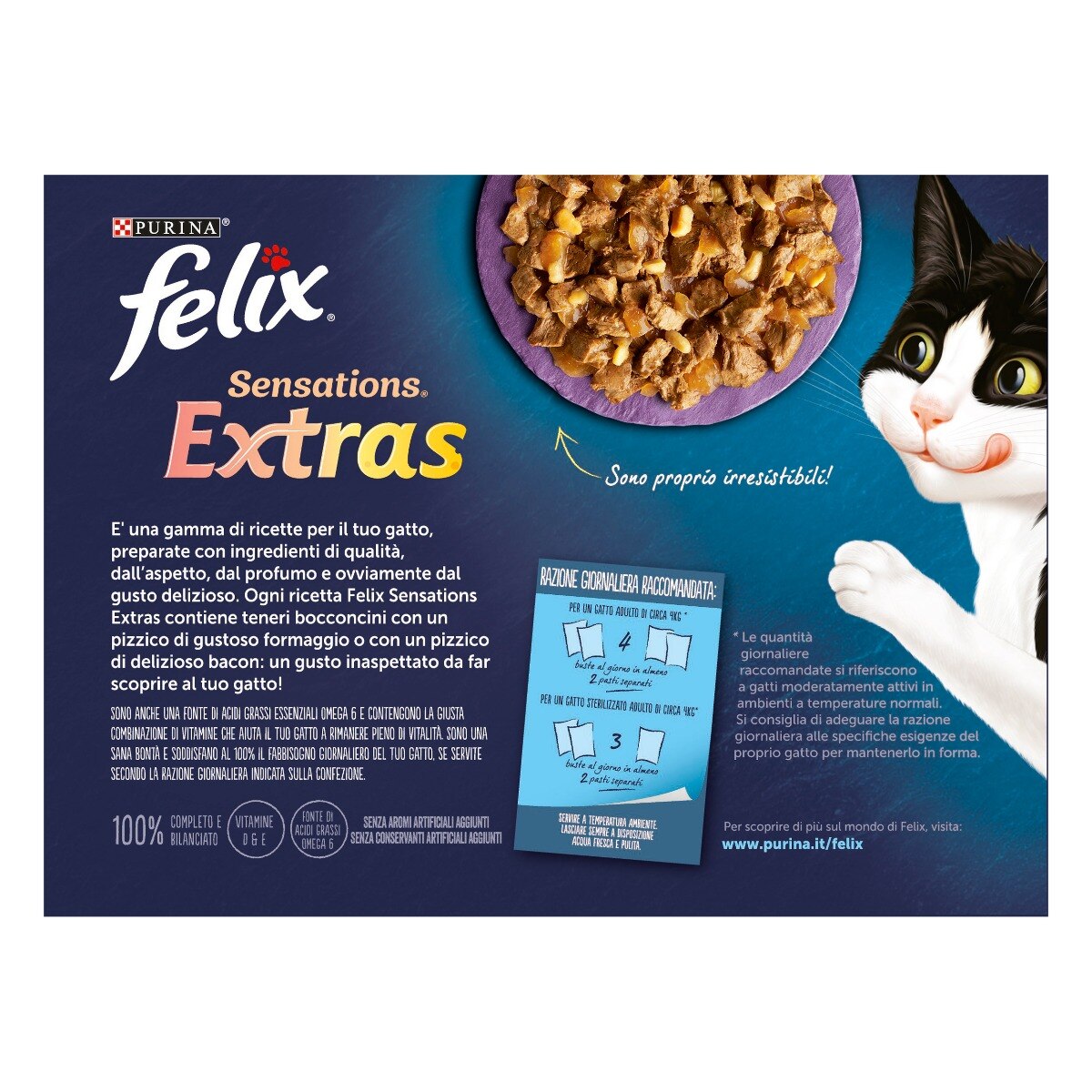 FELIX® Sensations Extras Selezioni Saporite in gelatina - (Tacchino&bacon/manzo&Form/Salm&Form/tonno&form)