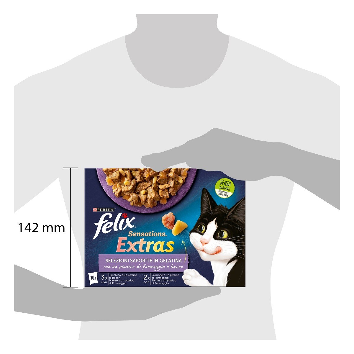 FELIX® Sensations Extras Selezioni Saporite in gelatina - (Tacchino&bacon/manzo&Form/Salm&Form/tonno&form)