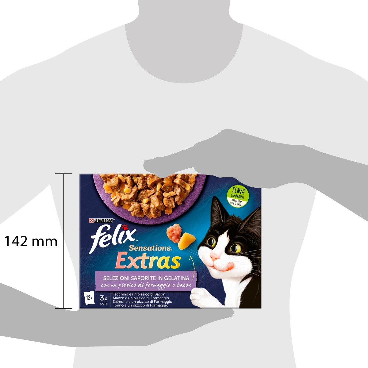 FELIX® Sensations Extras Selezioni Saporite - (Tacchino&bacon/manzo&Form/Salm&Form/tonno&form)
