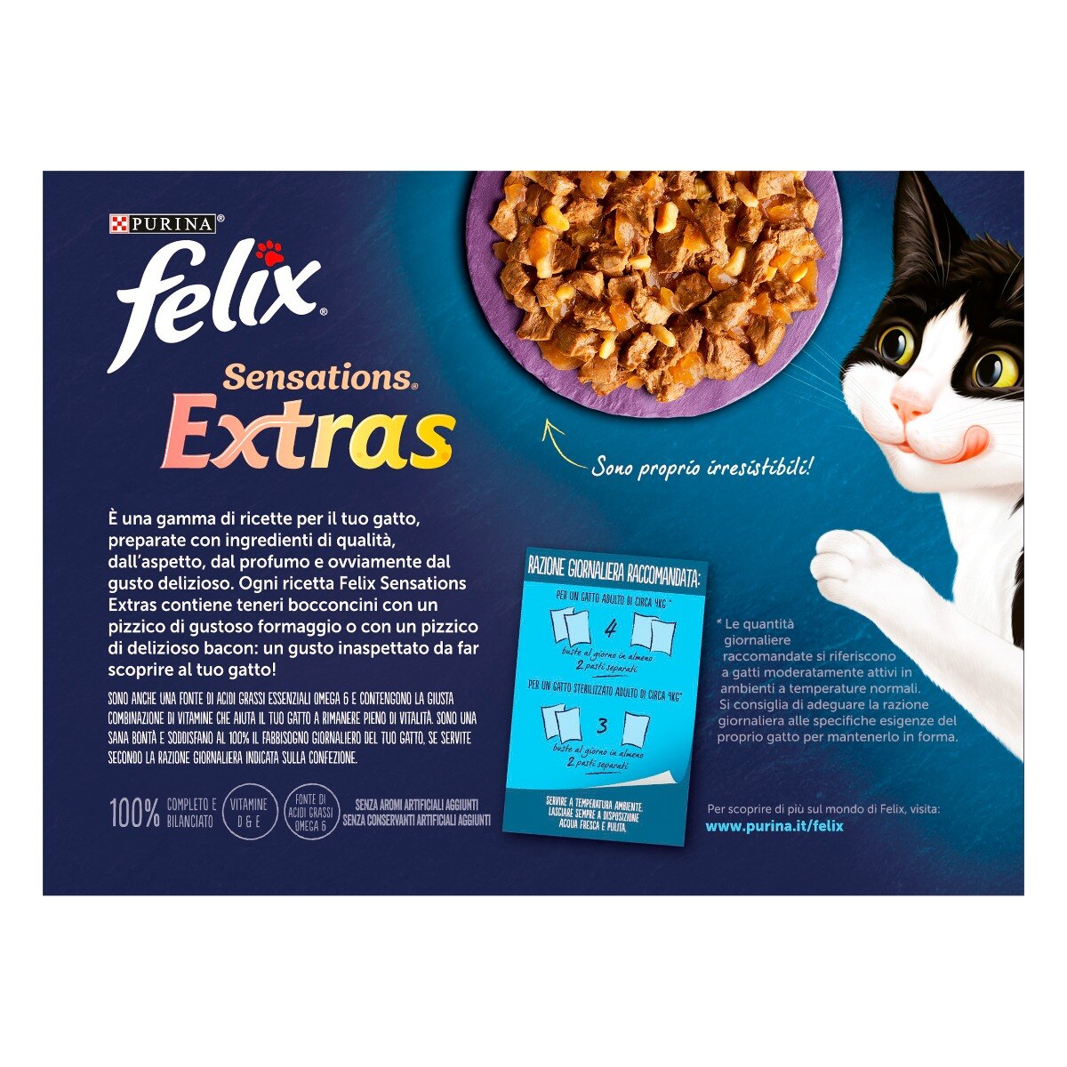 FELIX® Sensations Extras Selezioni Saporite - (Tacchino&bacon/manzo&Form/Salm&Form/tonno&form)