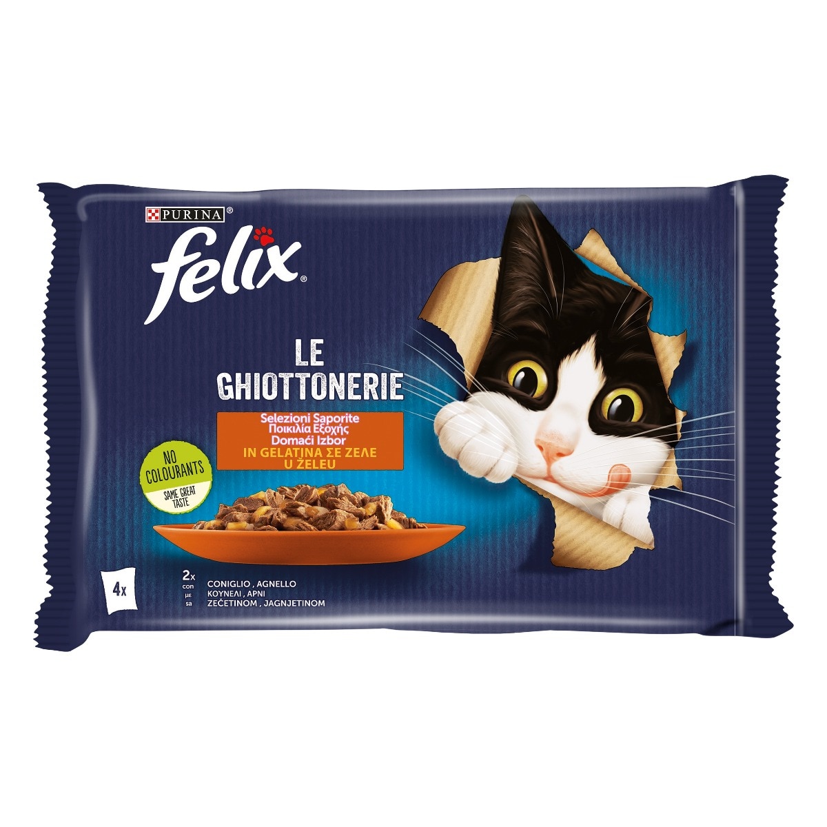 FELIX® Le GHIOTTONERIE Gatto con Coniglio e con Agnello
