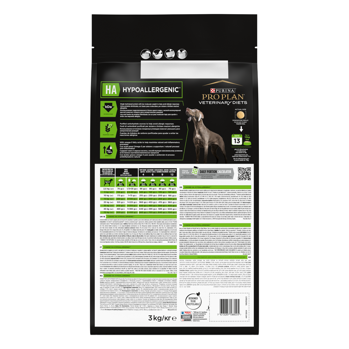 PURINA PRO PLAN® VETERINARY DIETS secco cane HA Hypoallergenic