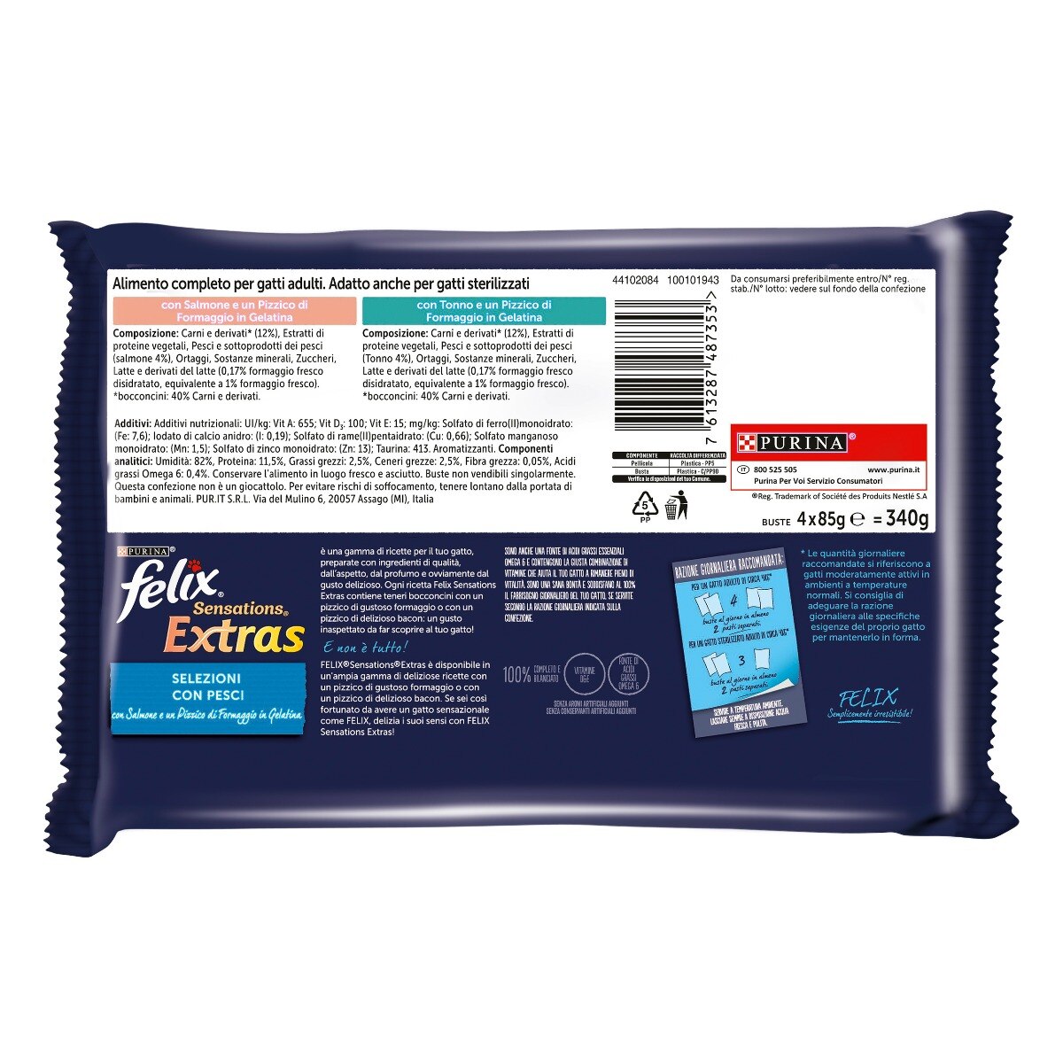 FELIX® Sensations Extras Selezioni con pesci (Salmone/Tonno con Formaggio)