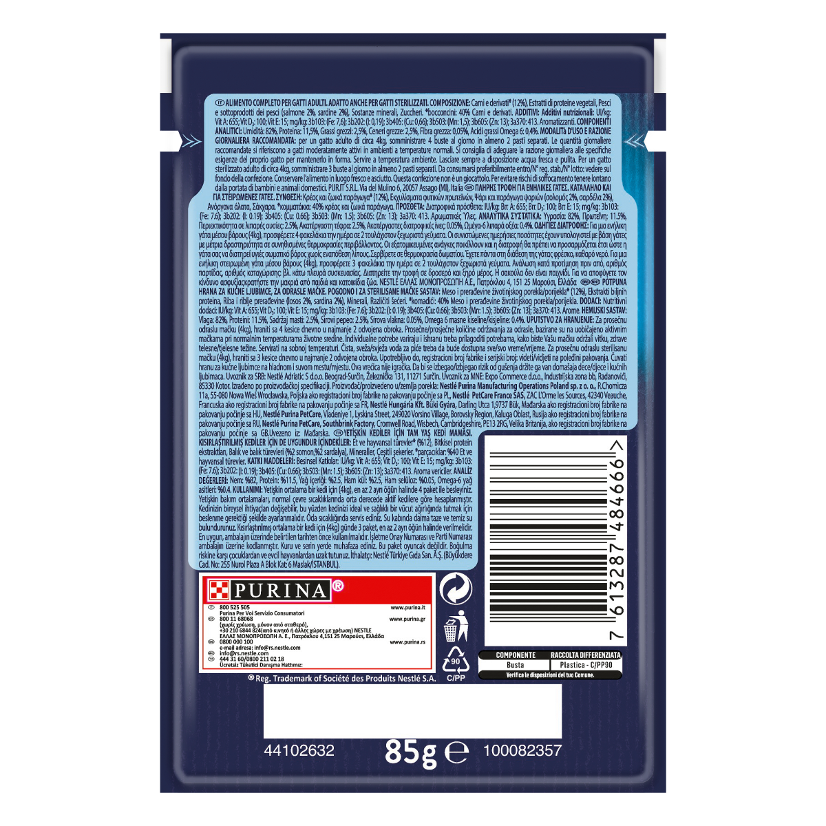 FELIX® DOUBLY DELICIOUS CON SARDINE E SALMONE IN GELATINA 26x85g IT