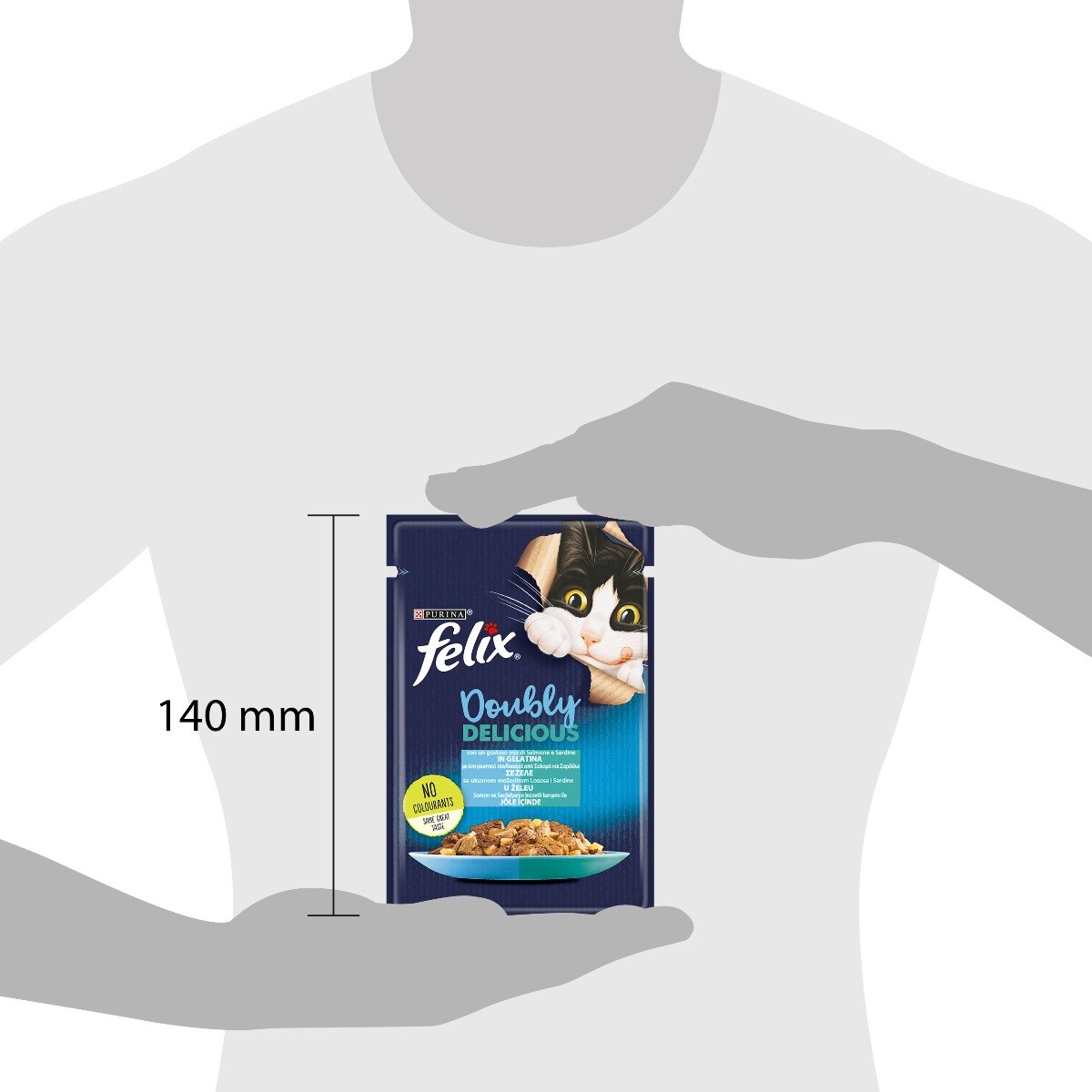 FELIX® DOUBLY DELICIOUS CON SARDINE E SALMONE IN GELATINA 26x85g IT