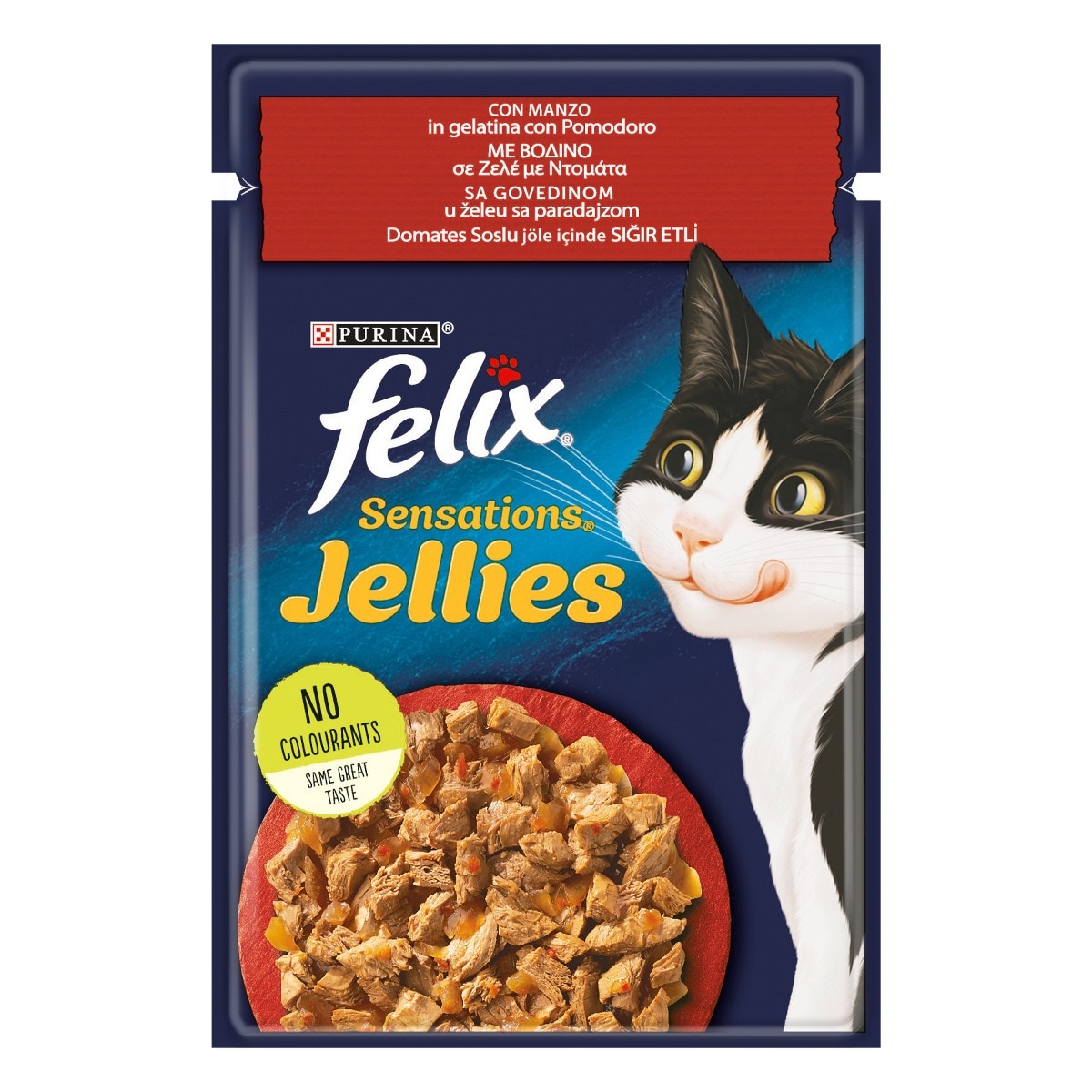 FELIX® Sensations MANZO IN GELATINA CON POMODORO 26x85g IT