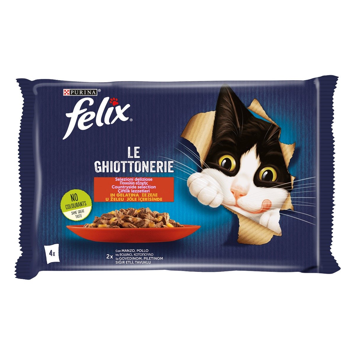 FELIX® Le GHIOTTONERIE Gatto con Manzo e con Pollo