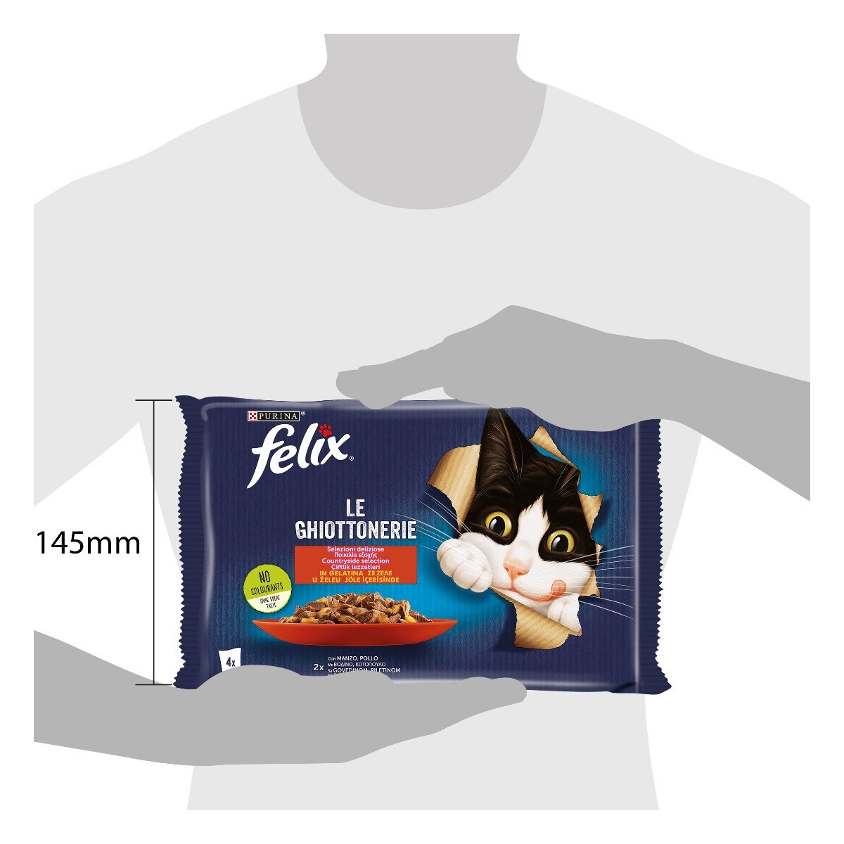 FELIX® Le GHIOTTONERIE Gatto con Manzo e con Pollo
