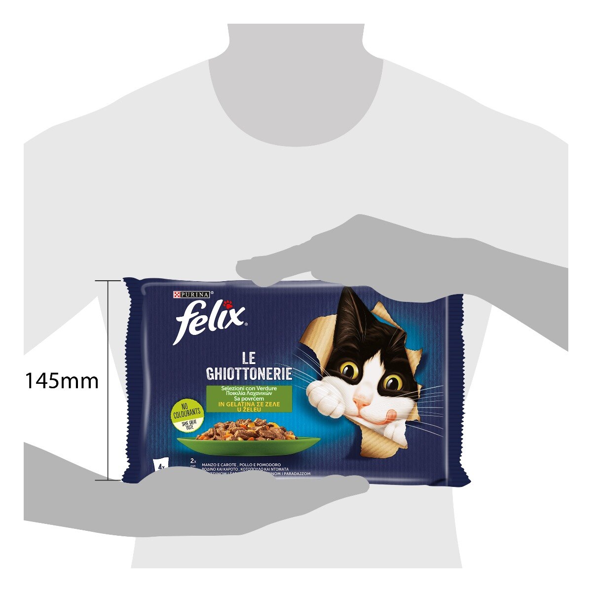 FELIX® Le GHIOTTONERIE Gatto con Manzo&Carote e con Pollo&Pomodoro