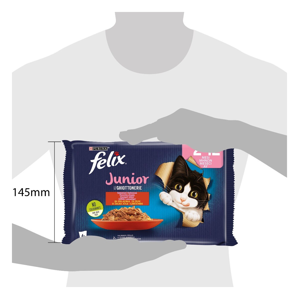 FELIX® Le GHIOTTONERIE Gatto Junior con Manzo e con Pollo