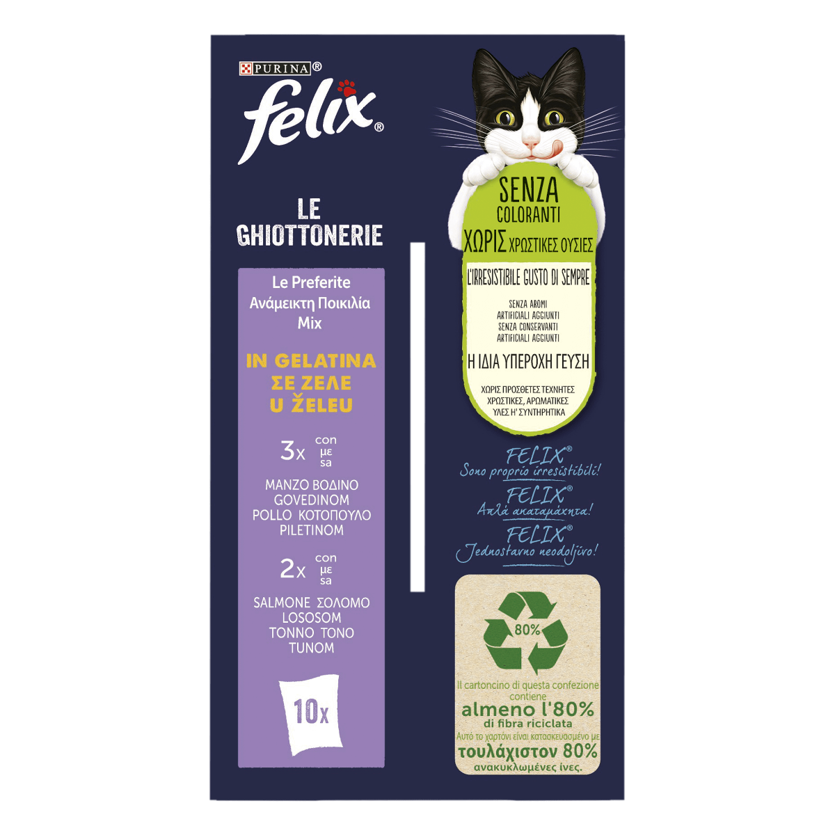 FELIX® Ghiottonerie Le Preferite - (Manzo/Pollo/Salmone/Tonno)