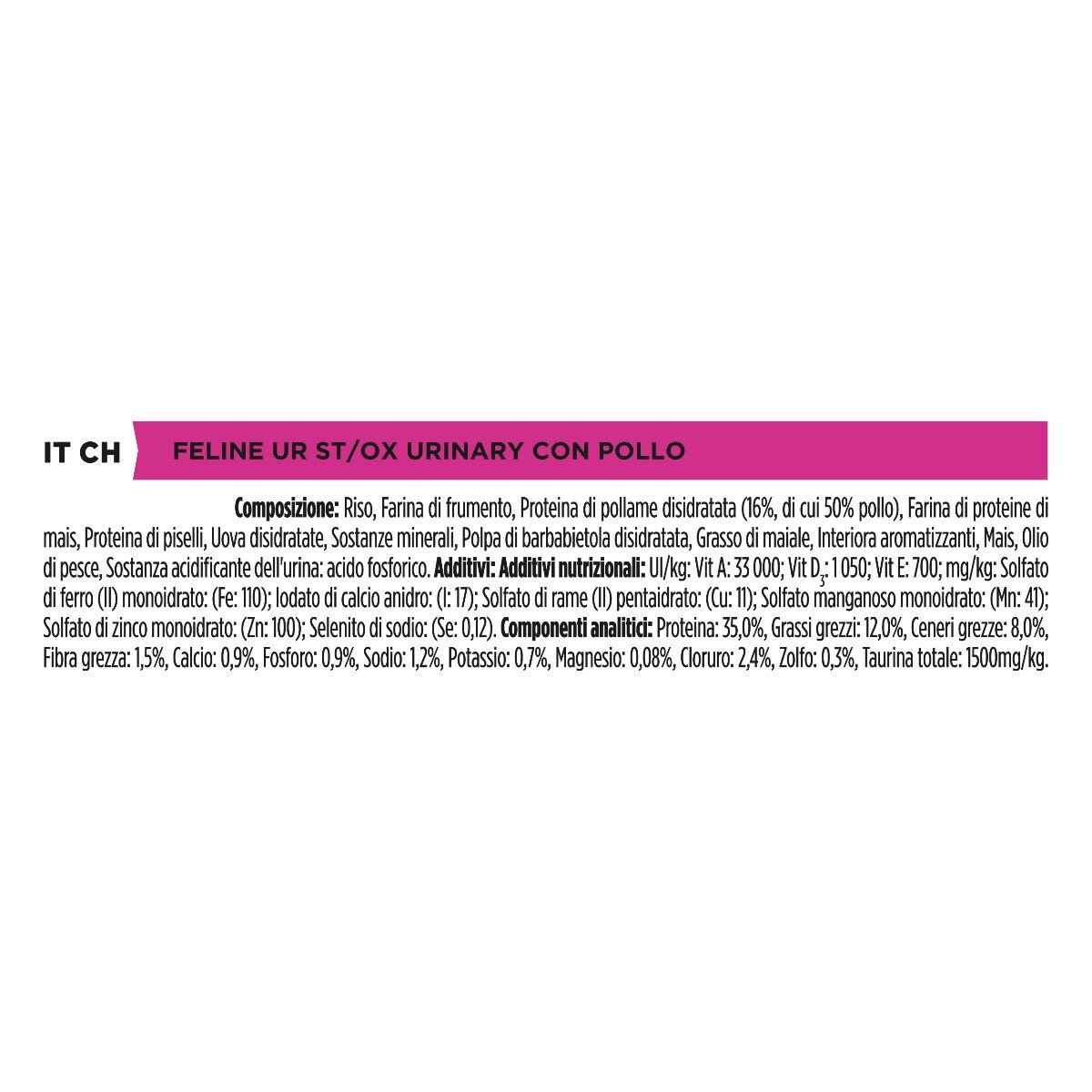 PURINA PRO PLAN® VETERINARY DIETS secco gatto UR Urinary St/Ox con Pollo