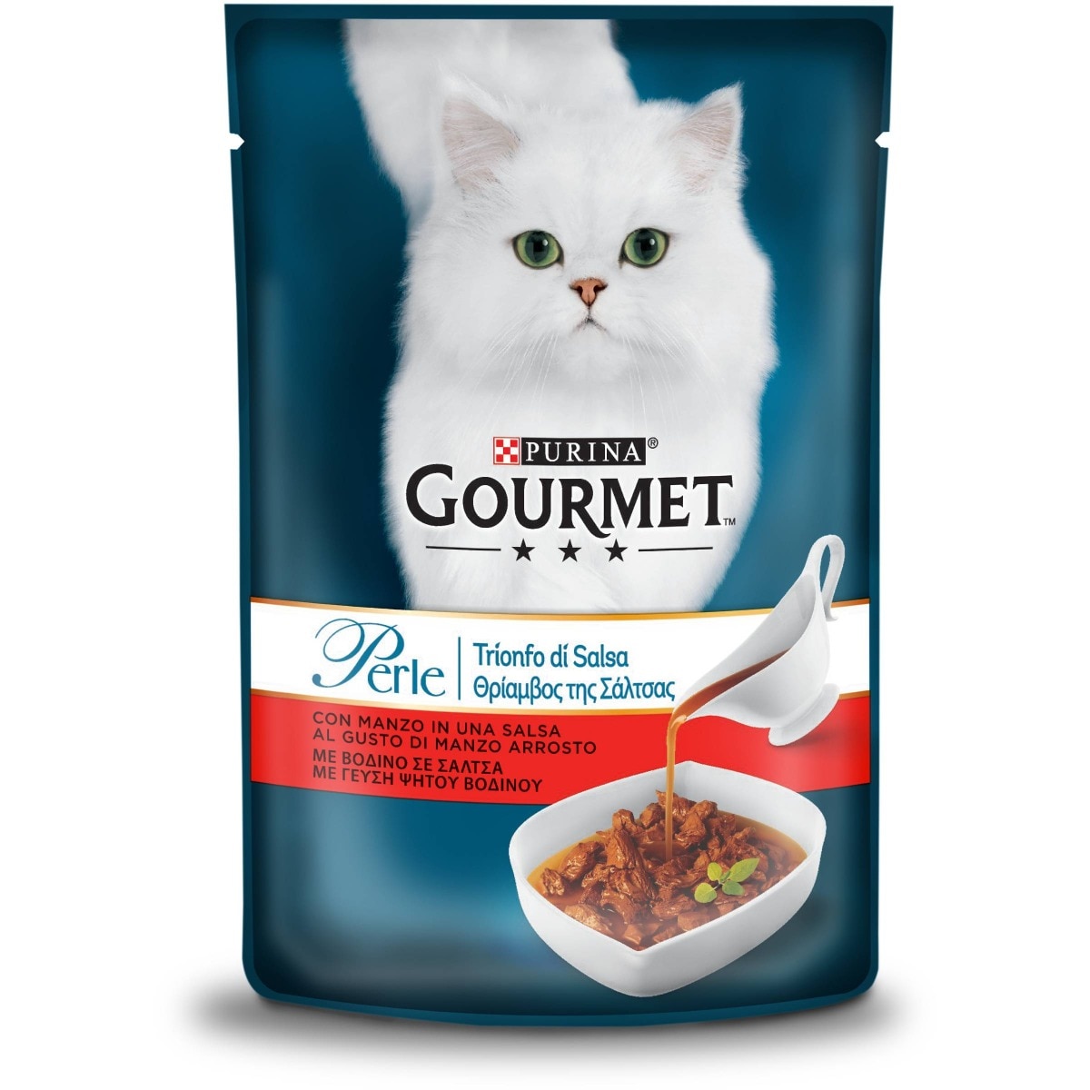 GOURMET® Perle Trionfo di Salsa Gatto con Manzo