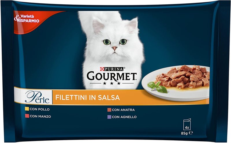 GOURMET Perle Filettini in Salsa con carni assortite | PURINA Shop 4x85 g