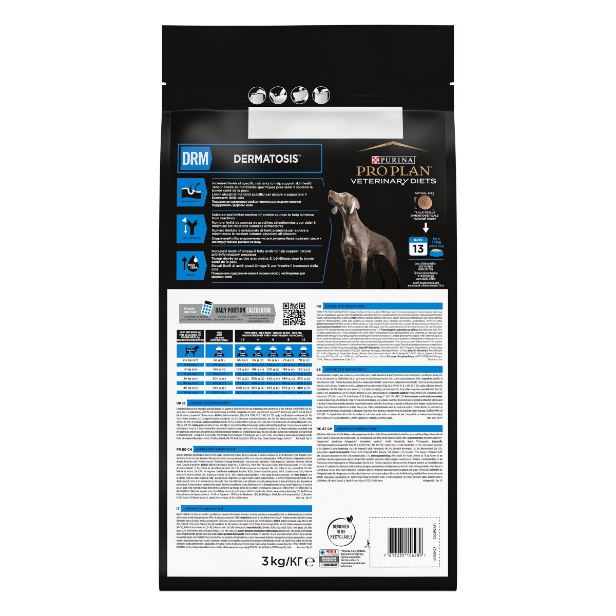 PURINA PRO PLAN® VETERINARY DIETS secco cane DRM Dermatosis