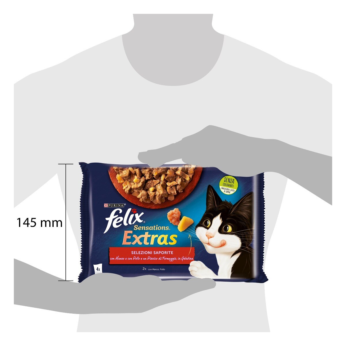 FELIX® Sensations Extras Selezioni Deliziose (Manzo/Pollo con Formaggio)
