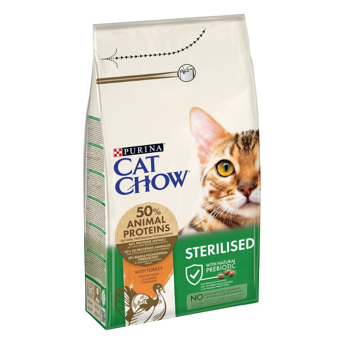 Cat Chow® Sterilised Gatto Crocchette ricco in Tacchino