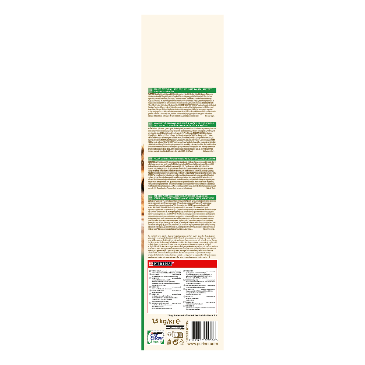 Cat Chow® Sterilised Gatto Crocchette ricco in Tacchino