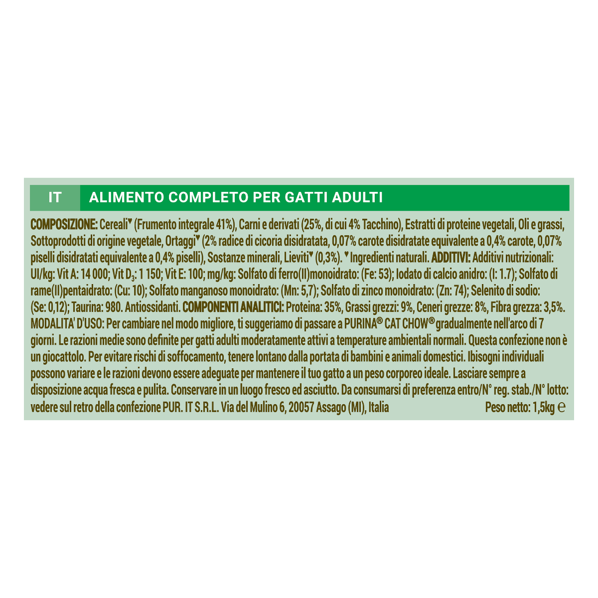 Cat Chow® Sterilised Gatto Crocchette ricco in Tacchino