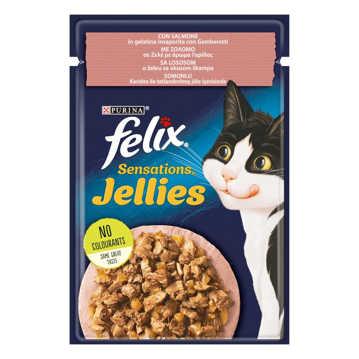 FELIX® Sensations SALMONE IN GELATINA CON GAMBERETTI 26x85gIT