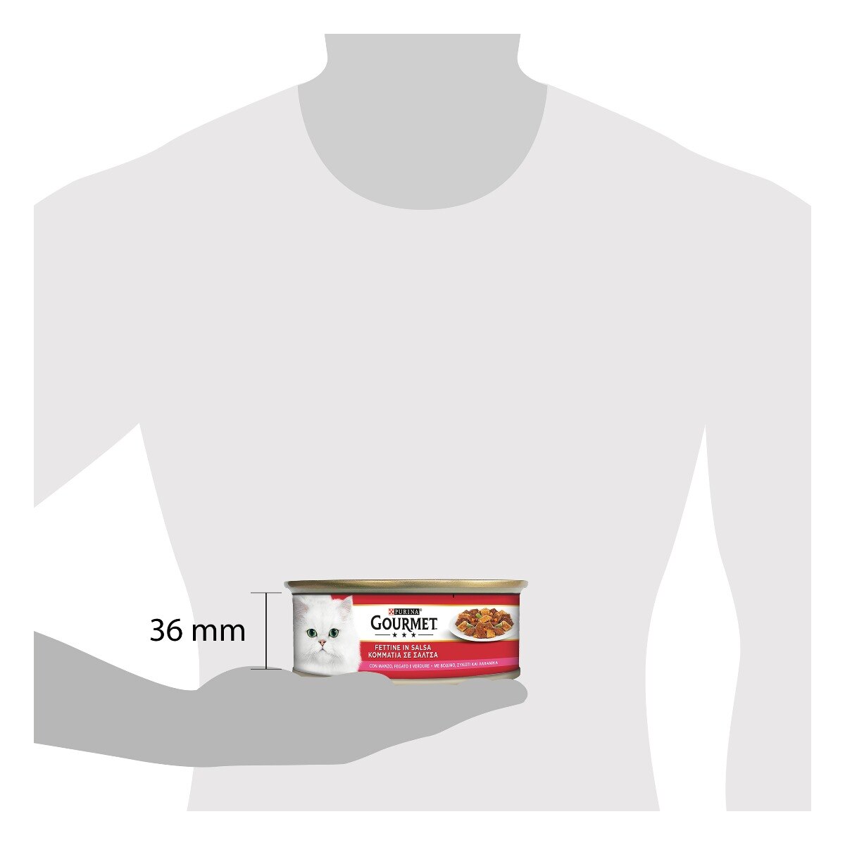 GOURMET® Rosso Gatto Fettine con Manzo, Fegato e Verdure