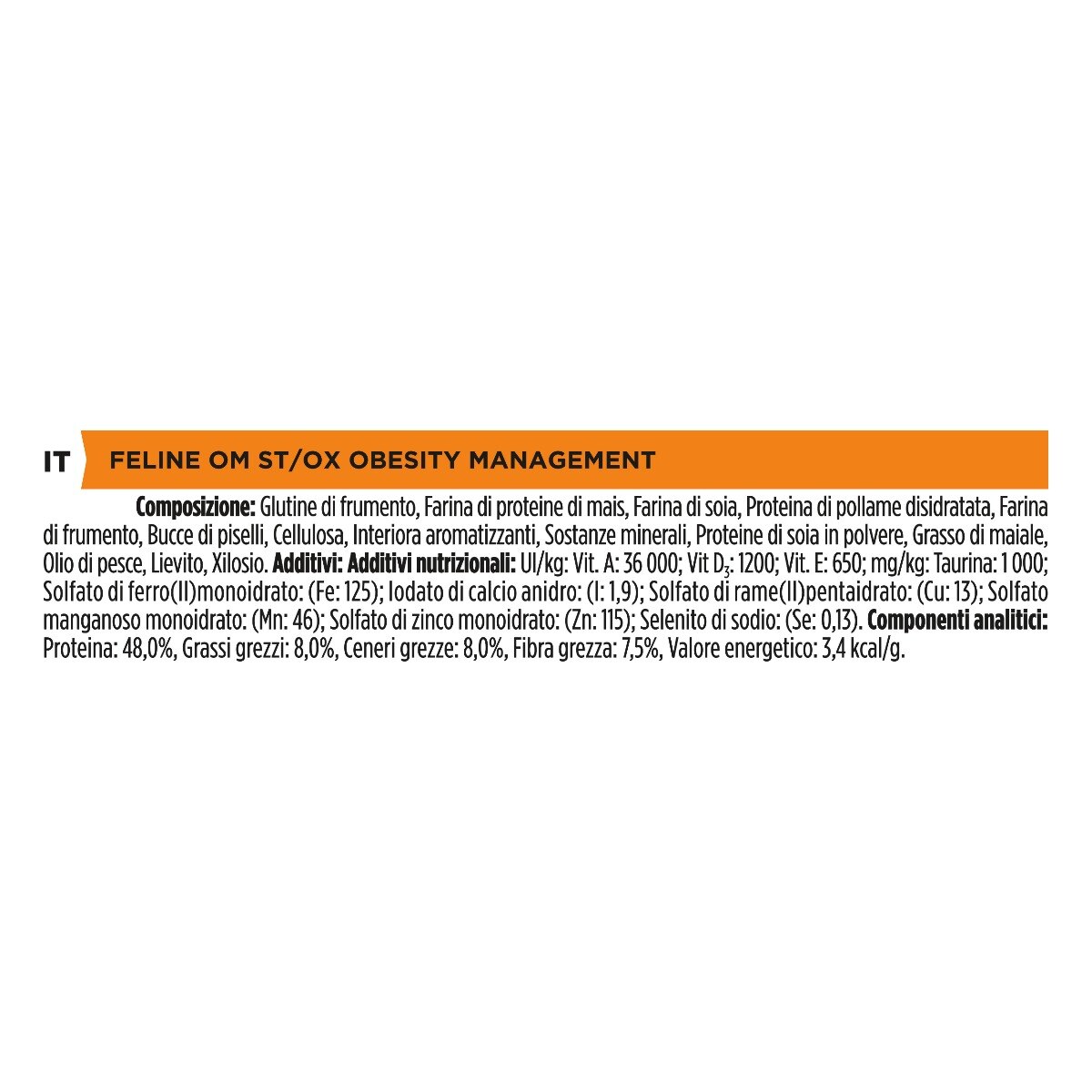 PURINA PRO PLAN® VETERINARY DIETS secco gatto OM Obesity Management St/Ox