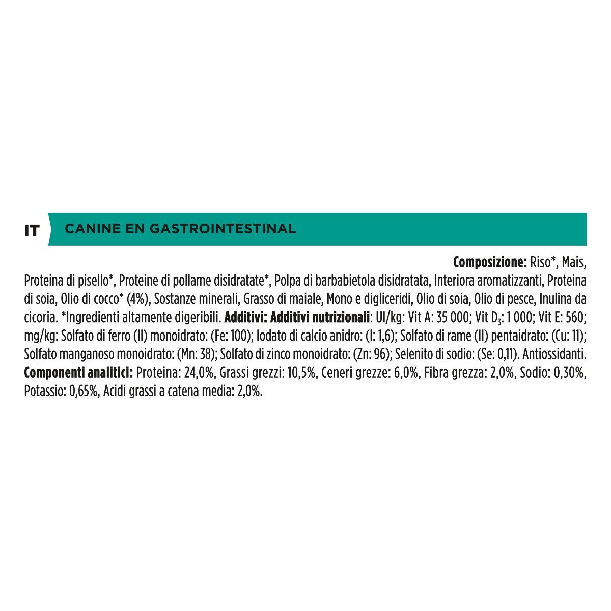 PURINA PRO PLAN® VETERINARY DIETS secco cane EN Gastrointestinal