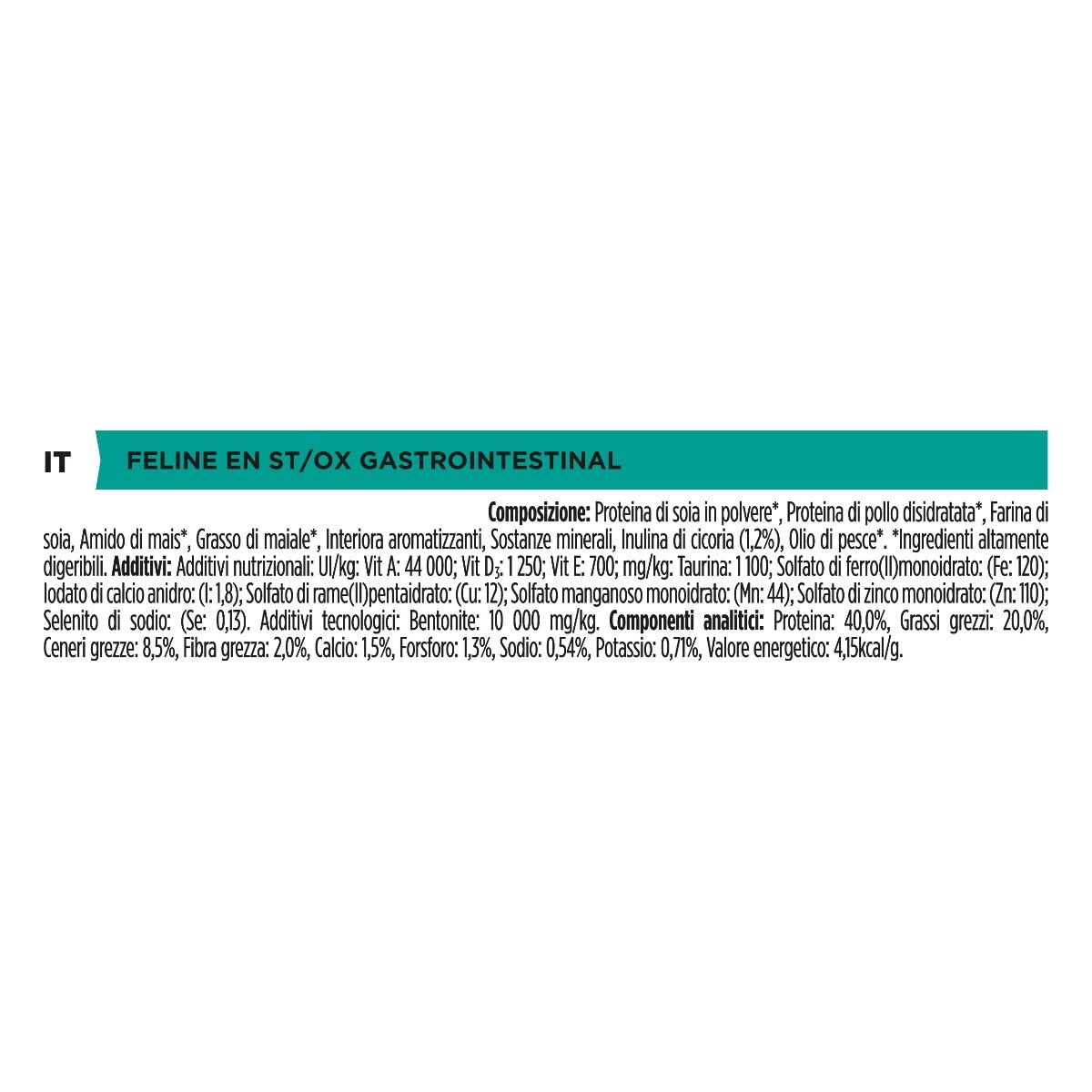 PURINA PRO PLAN® VETERINARY DIETS secco gatto EN Gastrointestinal St/Ox