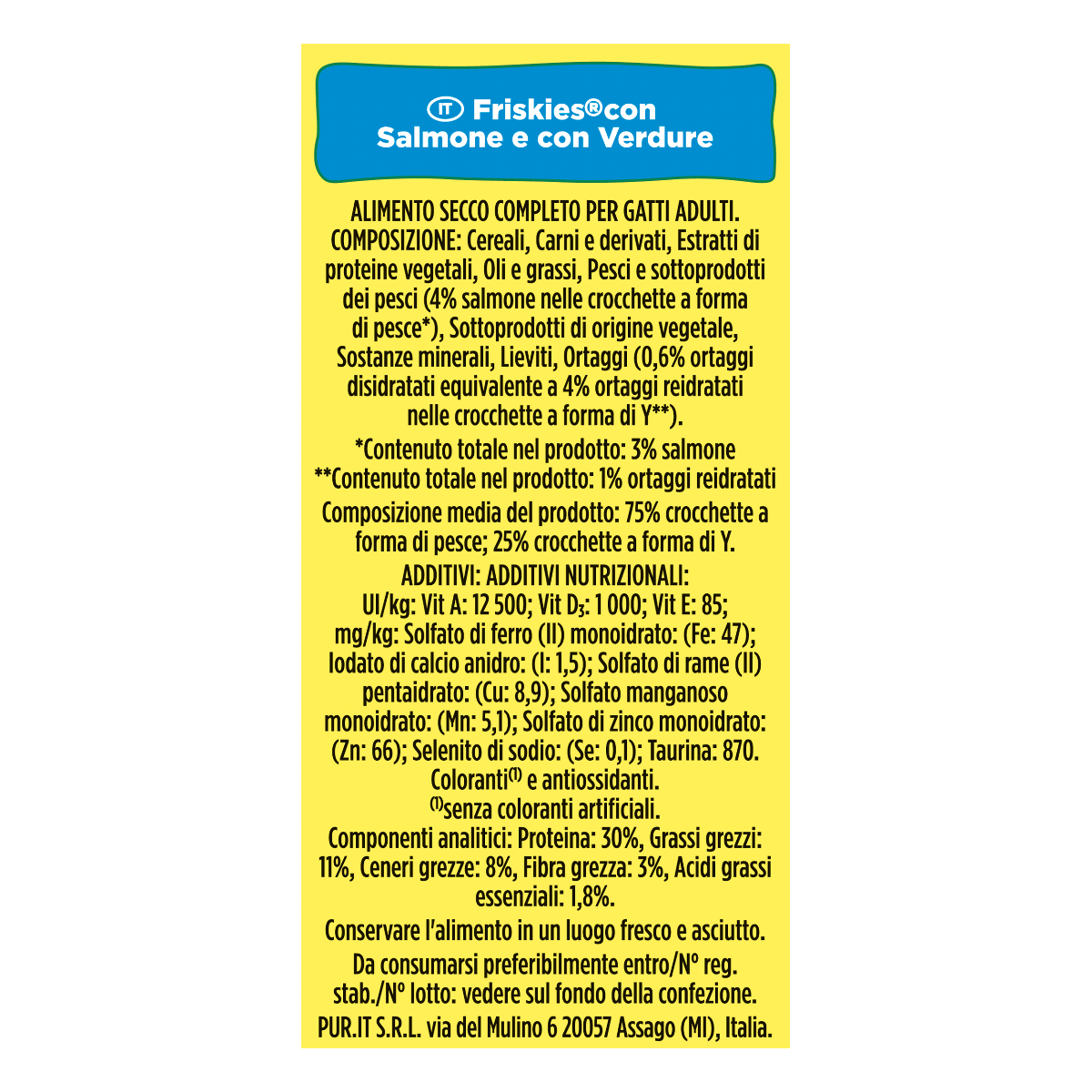 FRISKIES® Gatto Crocchette Adult con Salmone e con Verdure