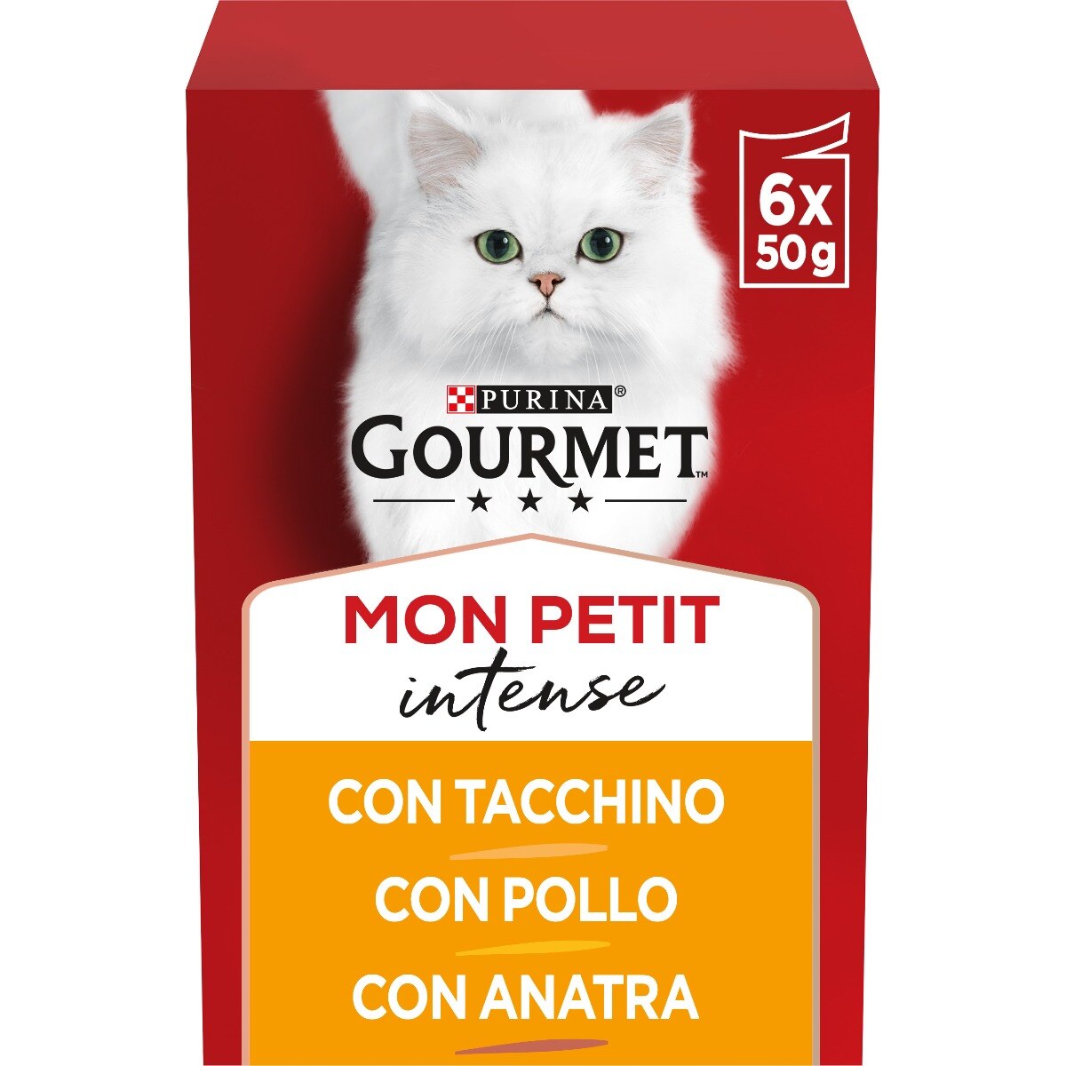 GOURMET® Mon Petit  - Scelta deliziosa con Carni Delicate (Anatra, Pollo, Tacchino) 6x50g