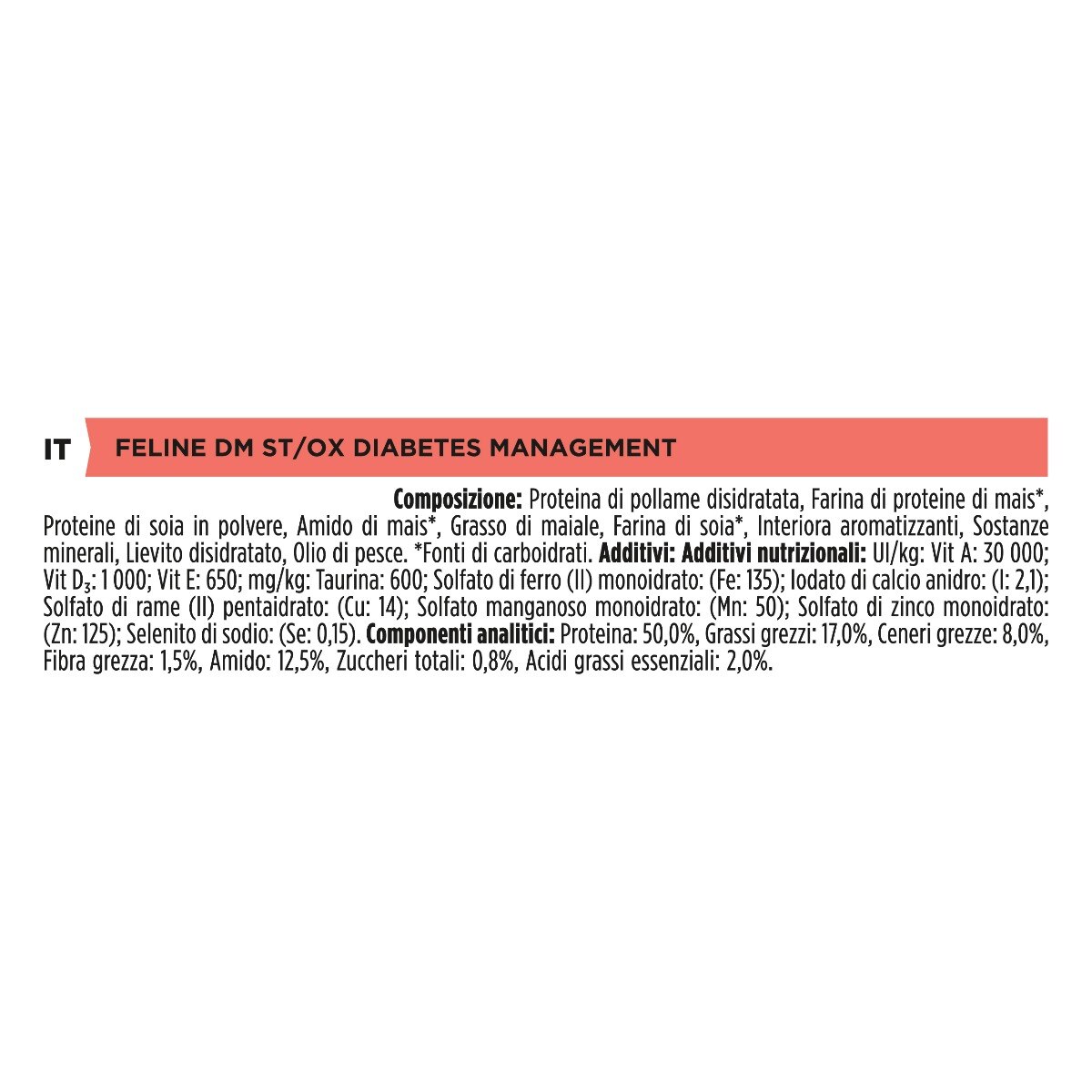 PURINA PRO PLAN® VETERINARY DIETS secco gatto DM Diabetes Management St/Ox