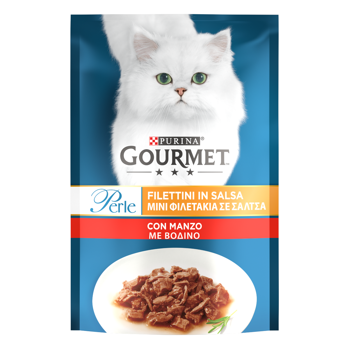 GOURMET® Perle Gatto Filettini in Salsa con Manzo