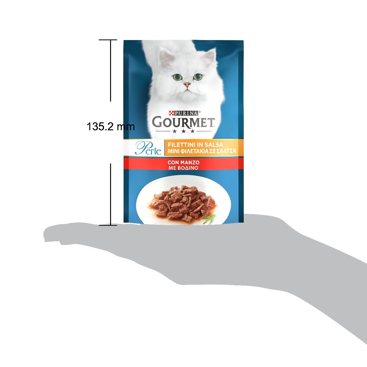 GOURMET® Perle Gatto Filettini in Salsa con Manzo