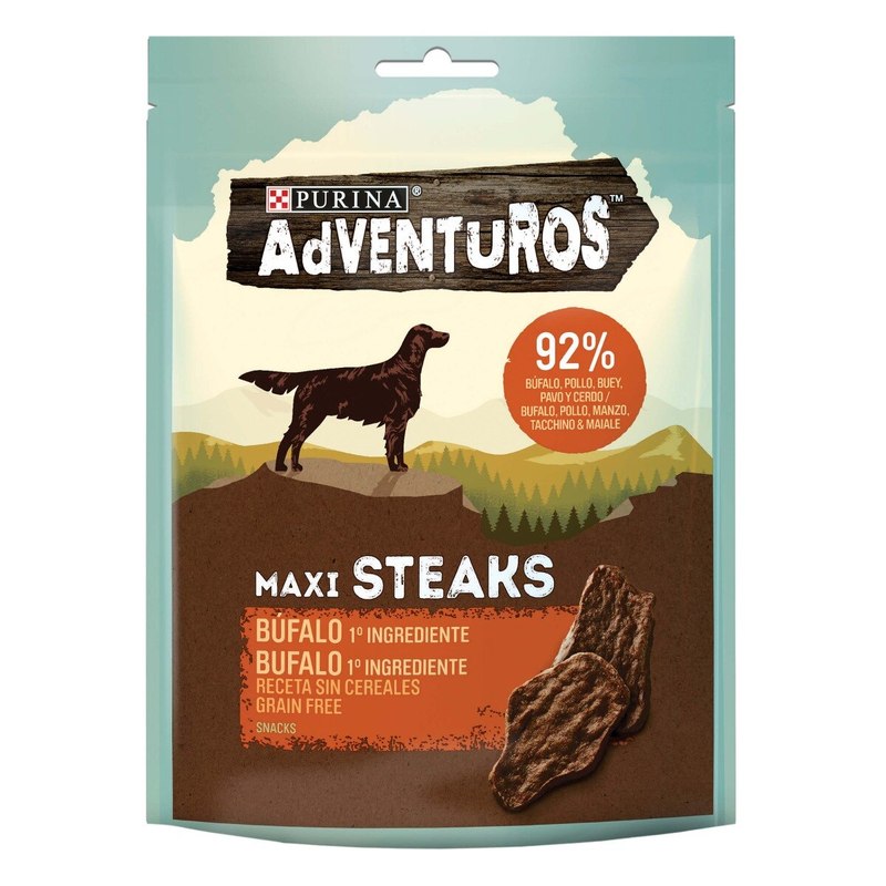 Adventuros High Meat Maxi Steaks Bufalo| PURINA Shop 70 g