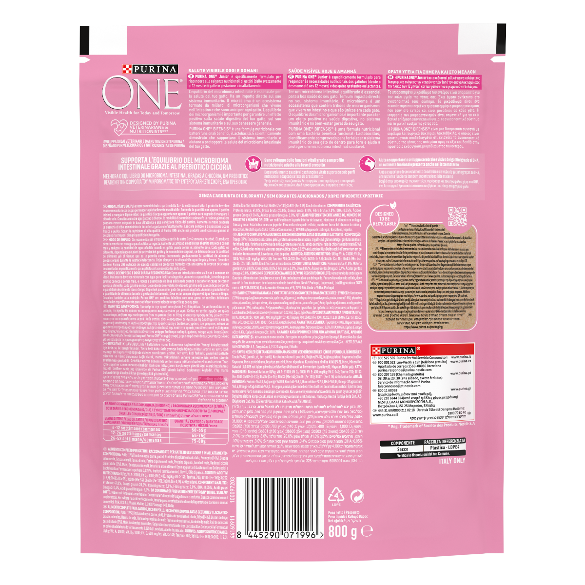 PURINA ONE® ® Junior 1-12 mesi, Ricco in Pollo