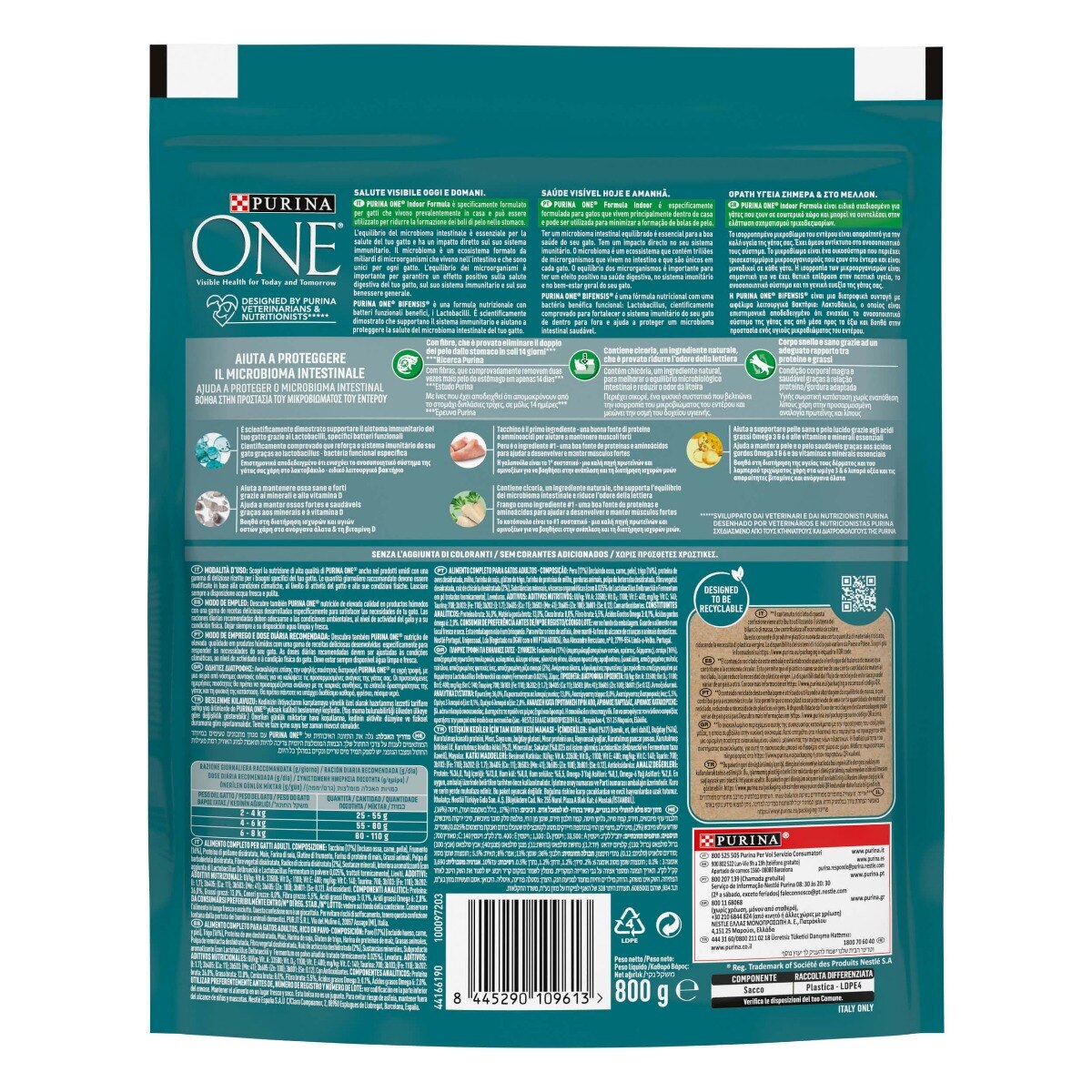 PURINA ONE® Indoor Formula, Ricco in Tacchino