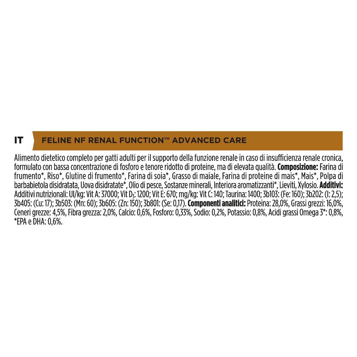 PURINA PRO PLAN® VETERINARY DIETS secco gatto NF Renal FunctionTM Advanced Care