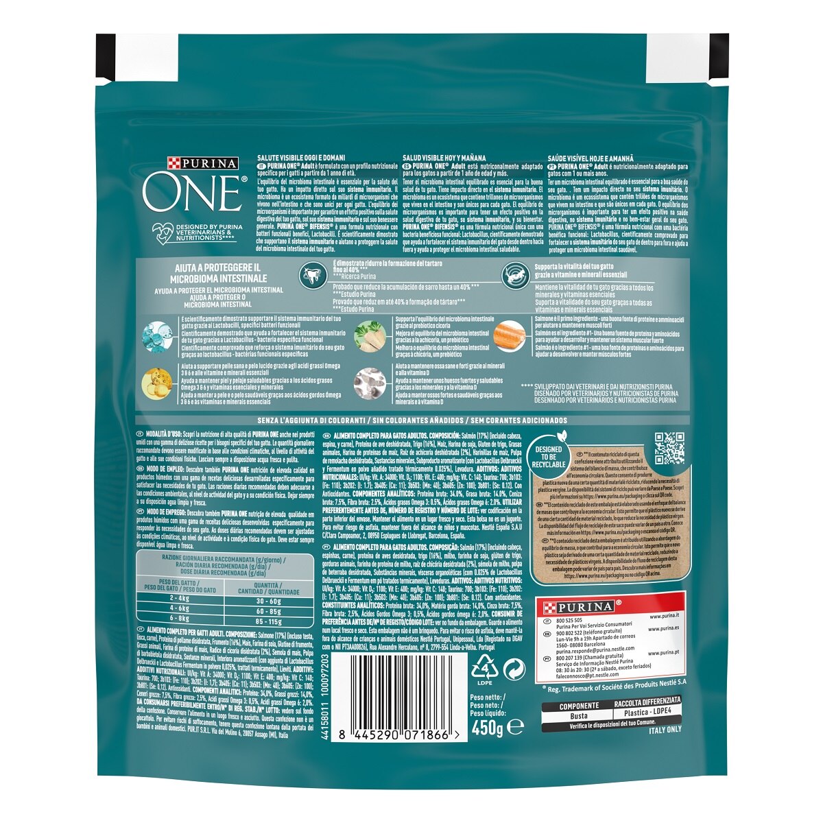 PURINA ONE® Adult, Ricco in Salmone