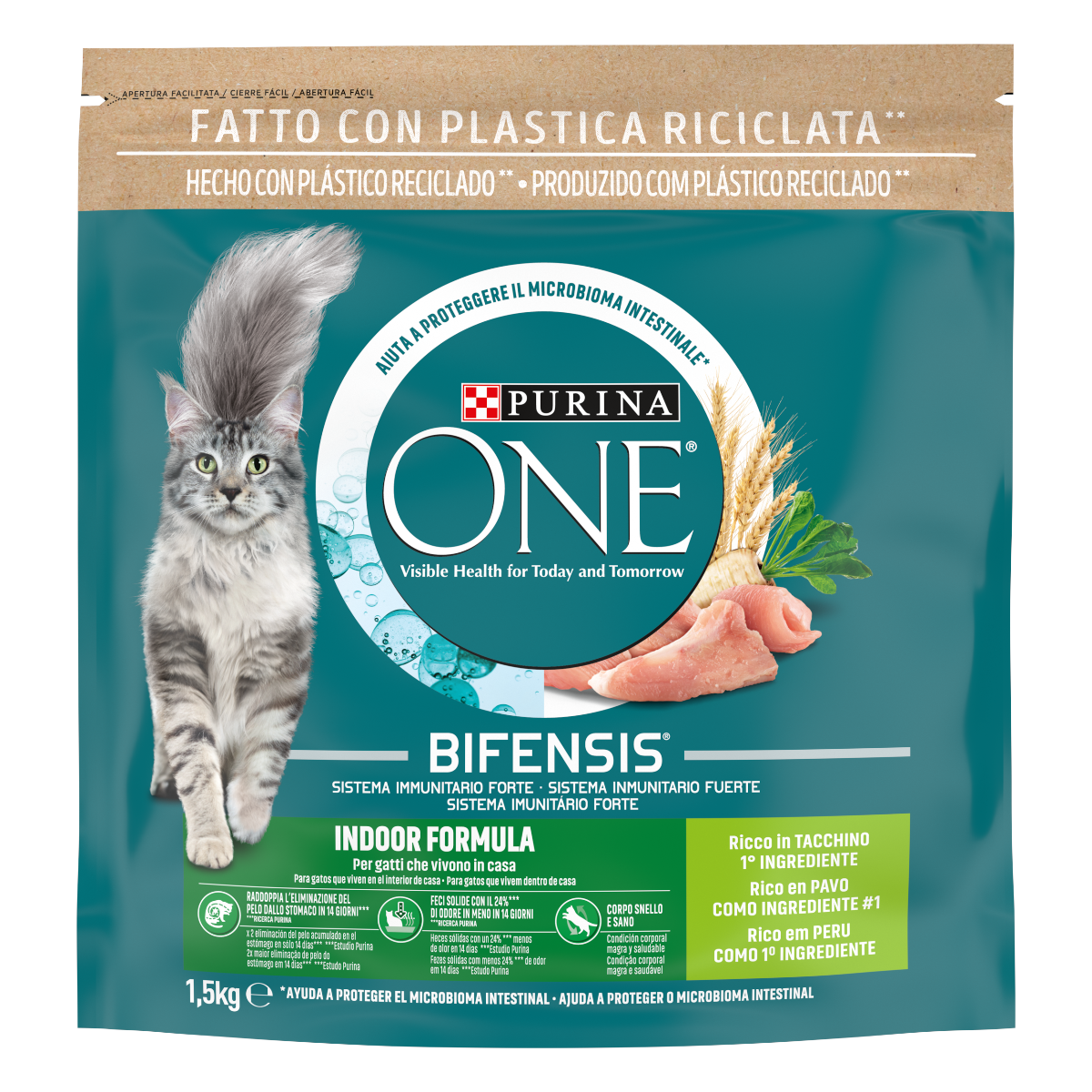 PURINA ONE® Indoor Formula, Ricco in Tacchino