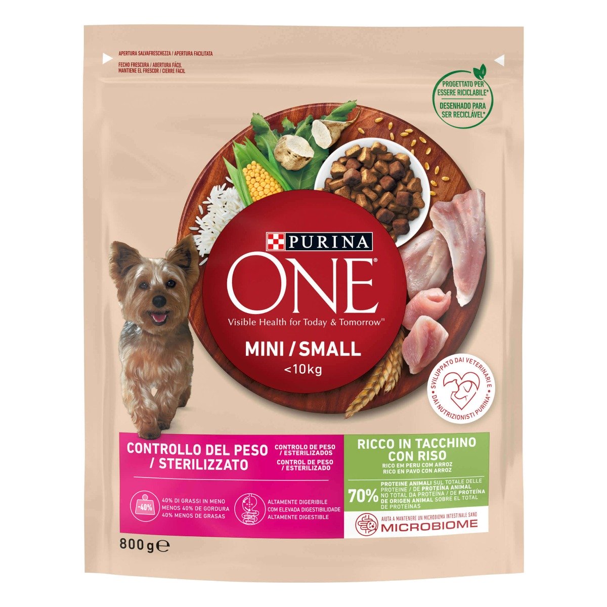 PURINA ONE® MINI/SMALL < 10kg Adult Ricco in Manzo, Con Riso