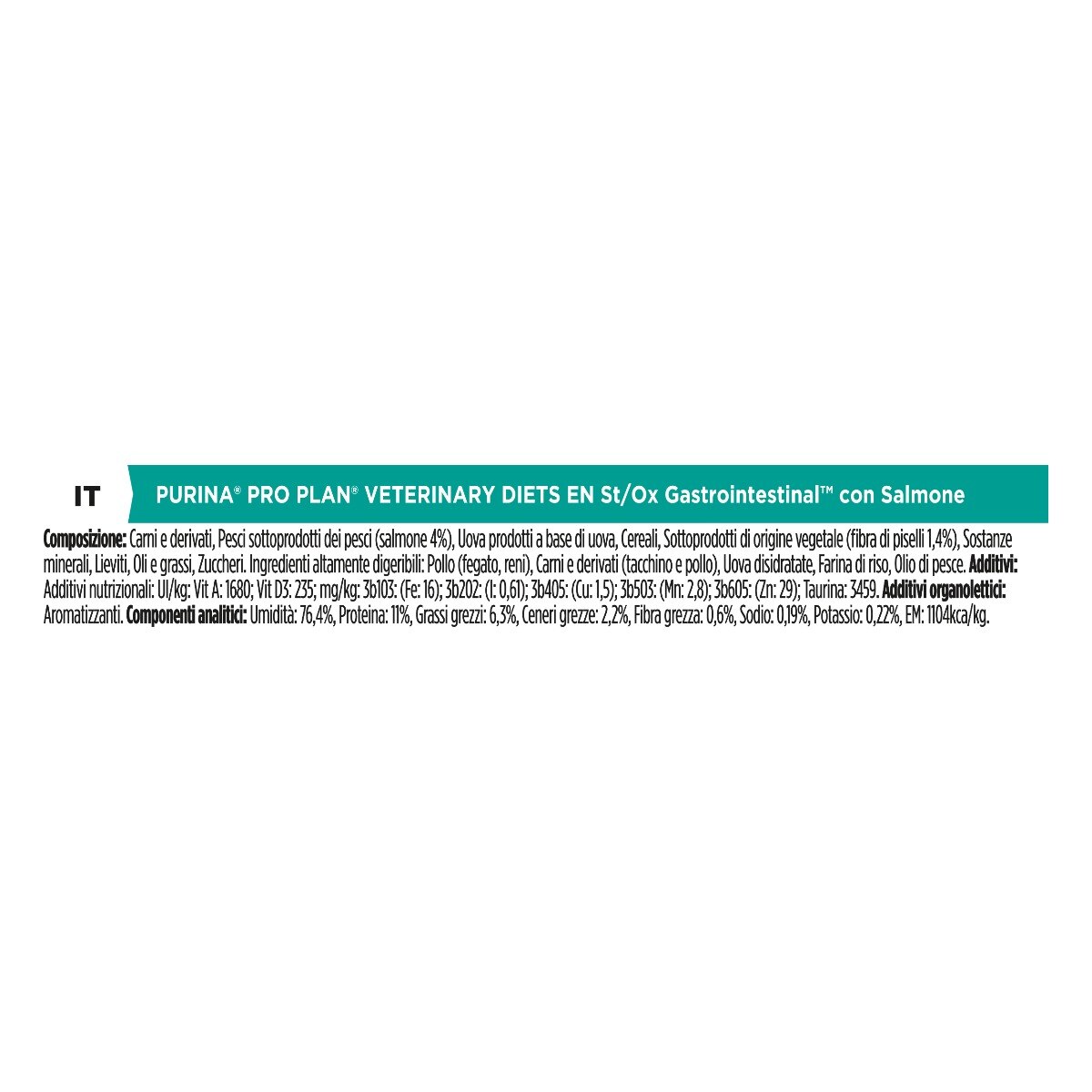 PURINA PRO PLAN® VETERINARY DIETS umido gatto EN Gastrointestinal St/Ox - salmone