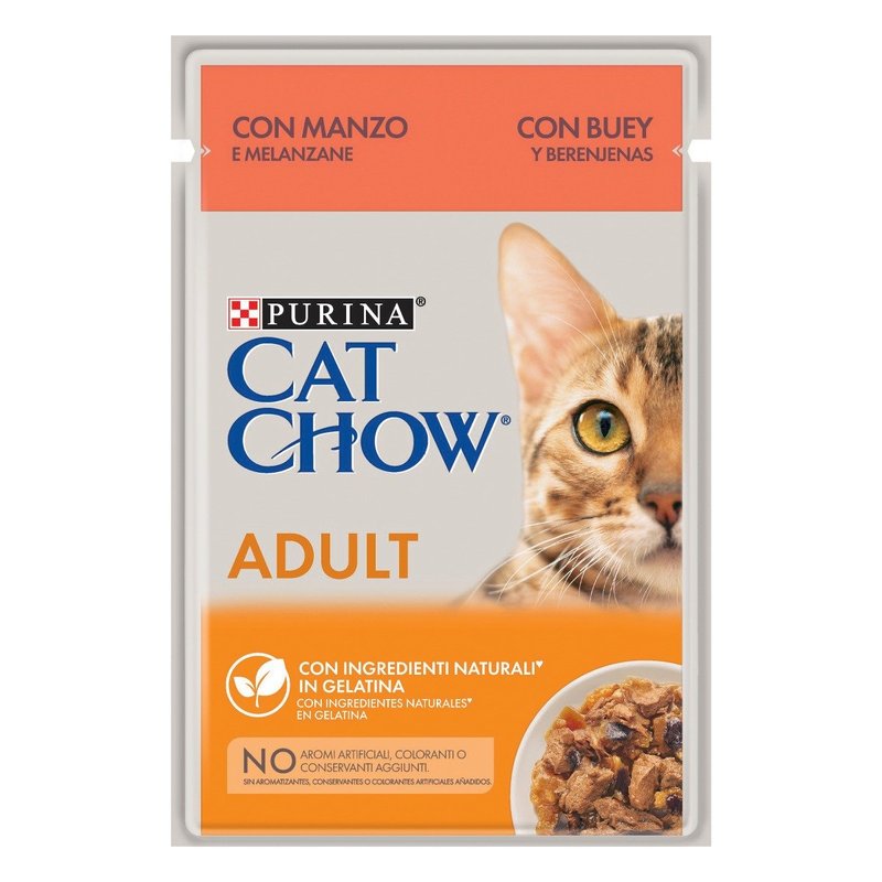 CAT CHOW Adult gelatina con Manzo e Melanzane | PURINA Shop 85 g