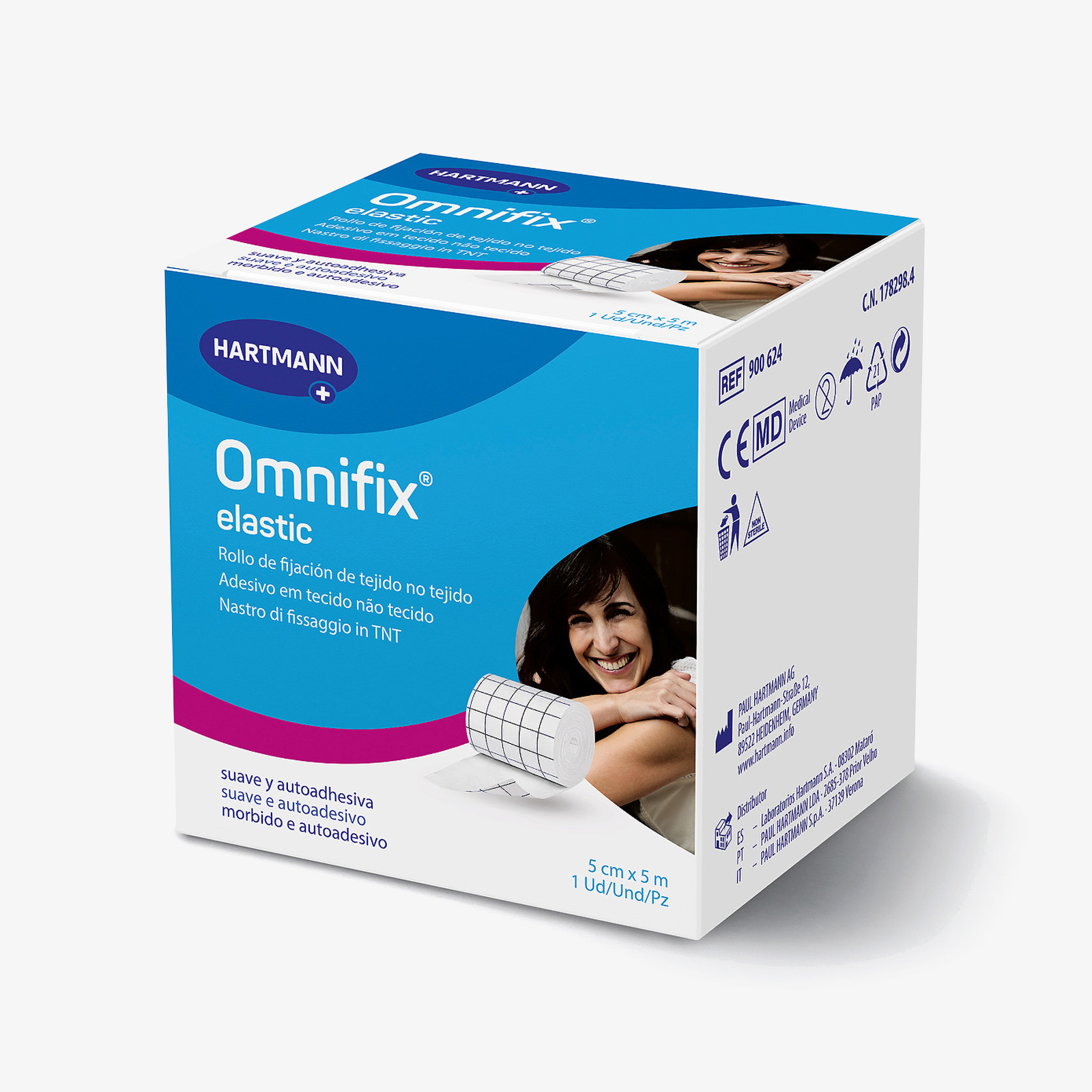 Omnifix elastic  nastro di fissaggio in TNT bianco