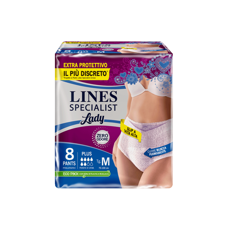 Acquista online Lines Specialist Pants PlusUltra Mini | Linea prodotto Medie e Alte per donna. Lines Specialist, prodotti per perdite di urina Mutandine Pants Lady Plus