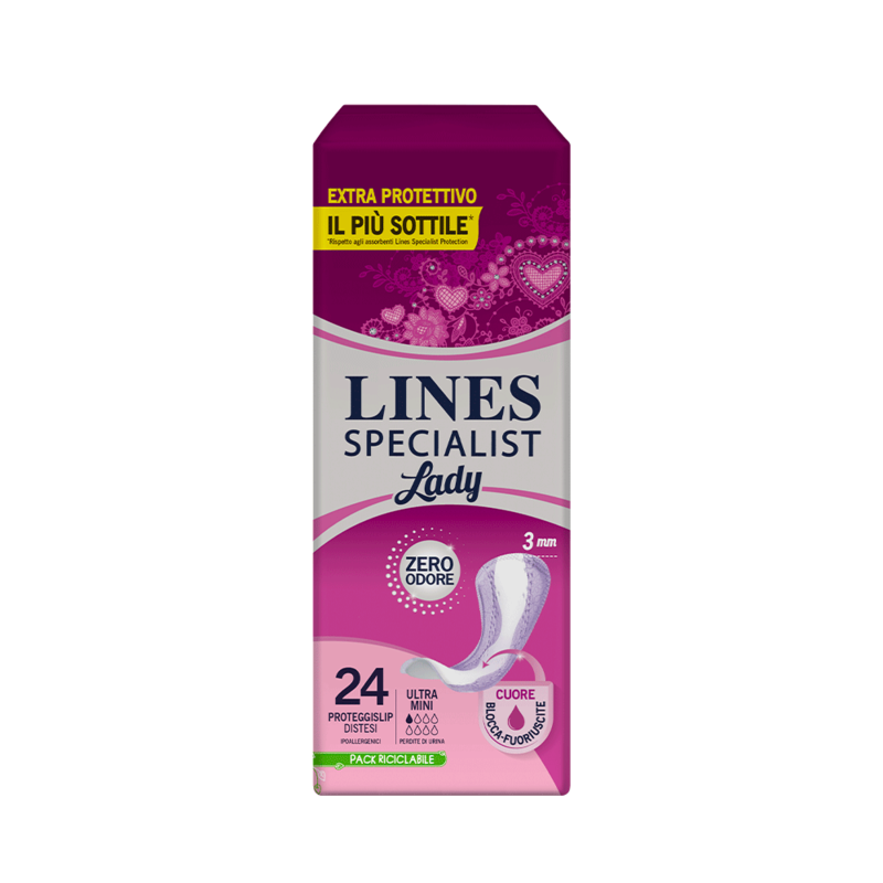 Acquista online Lines Specialist Ultra MiniUltra Mini | Linea prodotto Leggere e Medie per donna. Lines Specialist, prodotti per perdite di urina Proteggislip Femminili Lady Long