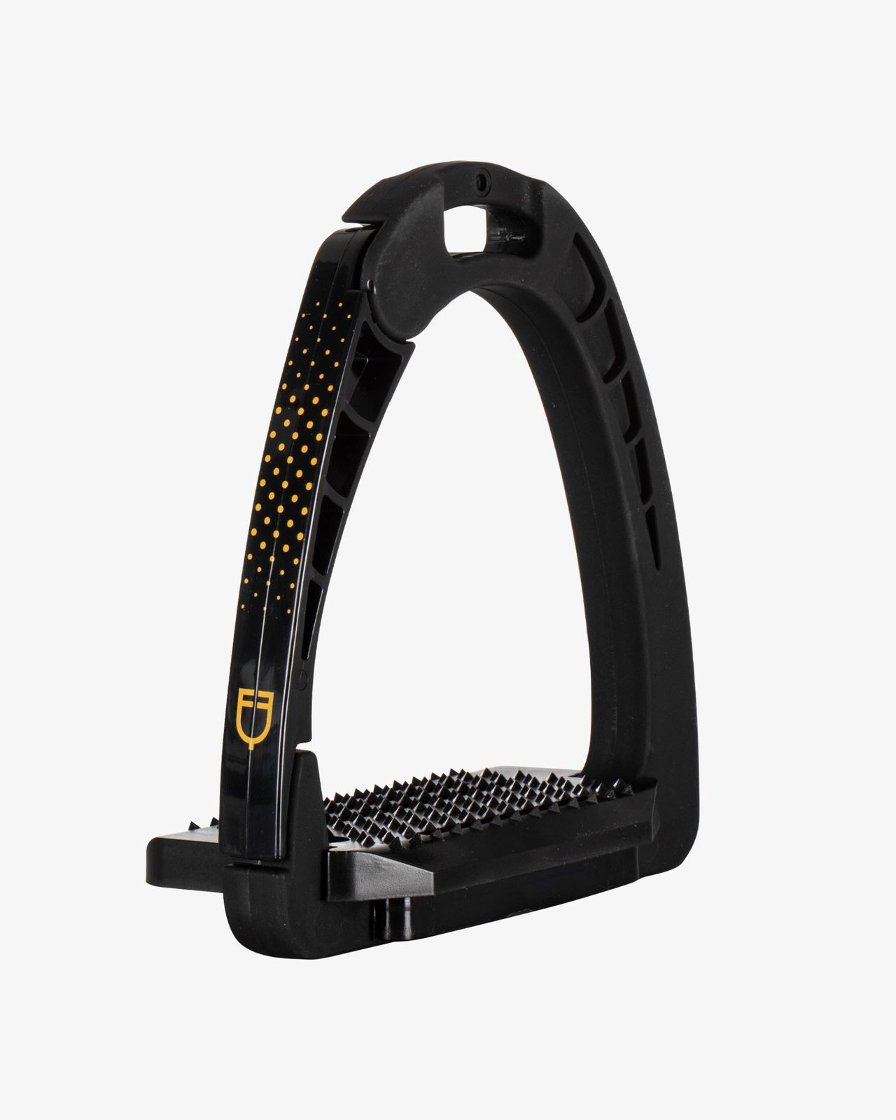 Junior stirrups side opening and wide tread