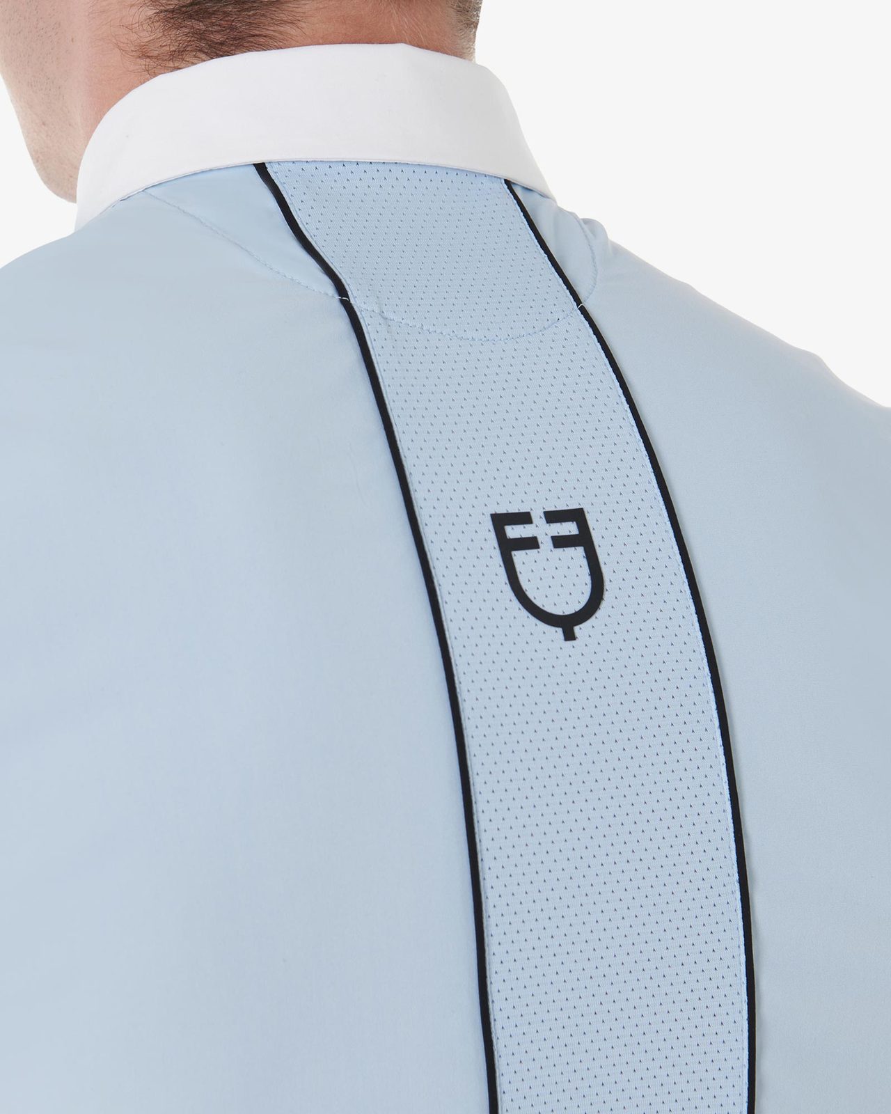 Polo uomo slim fit tessuto tecnico con piping